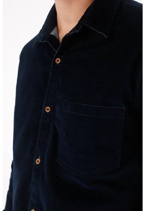 Tennis Camisa Clásica De Tacto Suave Azul Para Hombre