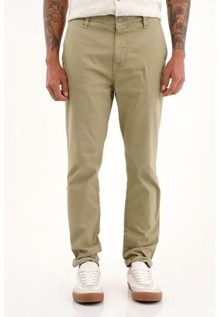 Tennis Pantalón Tipo Chino Verde Para Hombre