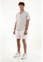 Tennis Camisa Gris Manga Corta En 100% Lino Para Hombre de Tennis