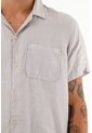 Tennis Camisa Gris Manga Corta En 100% Lino Para Hombre de Tennis