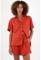 Camisa Manga Corta  De Botones Para Mujer de Tennis