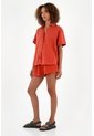 Camisa Manga Corta  De Botones Para Mujer de Tennis