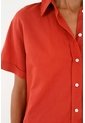 Camisa Manga Corta  De Botones Para Mujer de Tennis