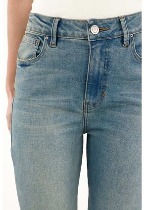 Tennis Jean Jegging Tiro Alto Azul Para Mujer