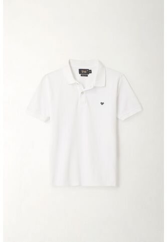 Polo Cuello Tejido Blanca Para Niño Tennis