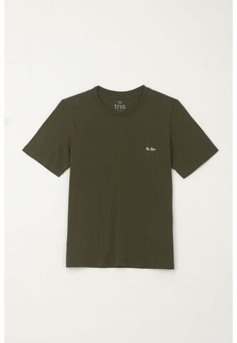 Camiseta Básica Con Estampado Verde Para Niño Tennis