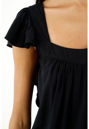 Tennis Camisa Manga Sisa Con Bolero Negra Para Mujer