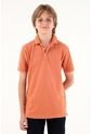 Polo Naranja Manga Corta Para Niño de Tennis