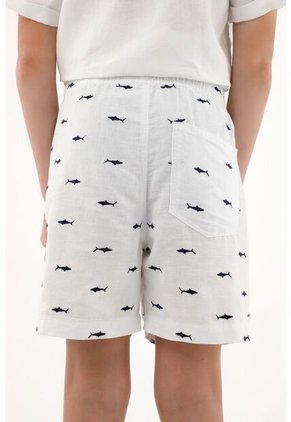 Bermuda Tipo Chino Blanca Para Niño