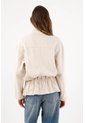 Tennis Cazadora Fit Relajado Con Cinturón De Algodón Beige Para Mujer de Tennis