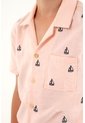 Camisa Tipo Bowling Rosada Con Bordado De Veleros Para Niño de Tennis