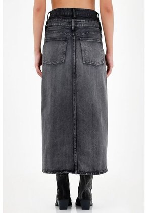 Tennis Falda Negra En Dúo Tono Para Mujer