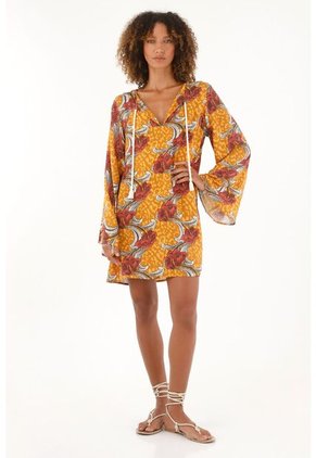 Vestido Estampado Corto Para Mujer