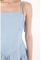 Tennis Vestido Corto Tipo Corsé Azul Para Mujer de Tennis