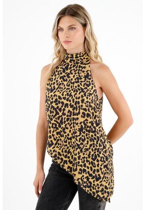 Tennis Camisa Con Diseño De Animal Print Para Mujer
