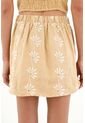 Falda Café Con Detalles Bordados Para Mujer de Tennis