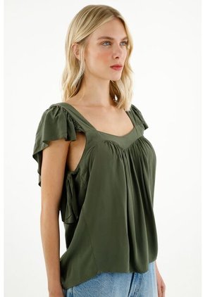 Tennis Camisa Verde De Tiras Con Bolero Para Mujer