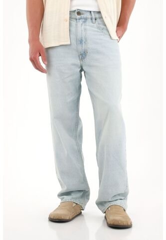 Tennis Jean Loose Fit Tiro Medio Azul Claro Para Hombre Tennis