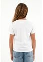 Camiseta Blanca Con Estampado Frontal Para Niña de Tennis