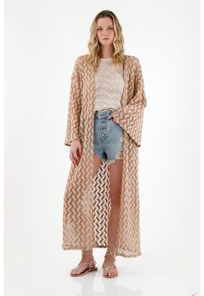 Tennis Kimono Naranja Tejido Para Mujer