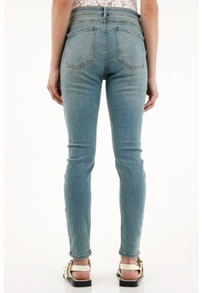 Tennis Jean Super Slim Azul Para Mujer