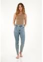 Tennis Jean Super Slim Tiro Medio Azul Para Mujer de Tennis