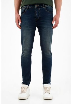 Tennis Jean Azul Super Skinny Con Iluminaciones Para Hombre