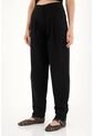 Tennis Pantalón Chino En 100% Lino Negro Para Mujer de Tennis
