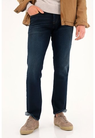 Tennis Jean Azul Recto Tono Oscuro Para Hombre Tennis