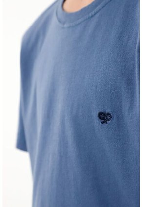 Camiseta Azul Cuello Redondo Para Niño