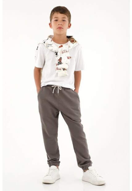 Pantalón Jogger Gris Para Niño