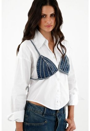 Tennis Camisa Tipo Top Azul Para Mujer