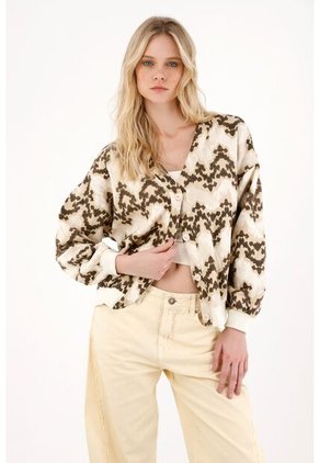 Tennis Buzo Tipo Cárdigan Estampado Para Mujer