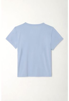 Tennis Camiseta Básica Cuello En V Azul Para Mujer