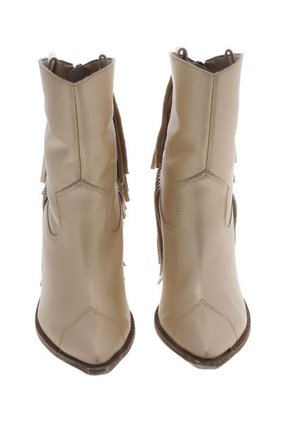 Botas En Cuero Dorado Para Mujer