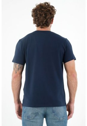 Tennis Camiseta Azul Cuello Redondo Para Hombre