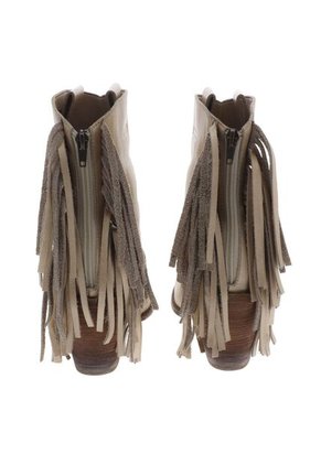 Botas En Cuero Dorado Para Mujer