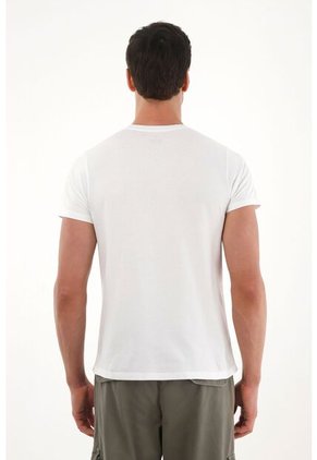 Tennis Camiseta Básica De Manga Corta Blanca Para Hombre