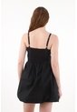Tennis Vestido Corto Con Falda Globo Negro Para Mujer de Tennis