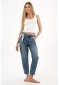 Tennis Jean Mom De Tiro Alto Crop Azul Para Mujer de Tennis