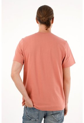 Camiseta Regular Fit De Tacto Suave Naranja Para Hombre