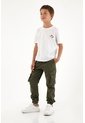 Camiseta Con Bordado Decorativo Blanca Para Niño de Tennis