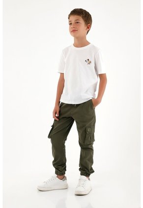 Camiseta Con Bordado Decorativo Blanca Para Niño