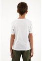 Camiseta Con Bordado Decorativo Blanca Para Niño de Tennis