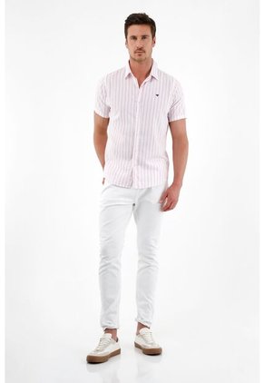 Tennis Camisa Rosada Manga Corta Para Hombre