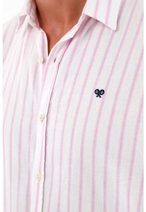 Tennis Camisa Rosada Manga Corta Para Hombre