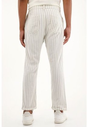 Pantalón Verde Con Diseño A Rayas Para Hombre