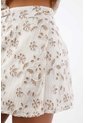Tennis Falda Corta Para Mujer En  Marfil Fit Evasé Con Calado Floral de Tennis