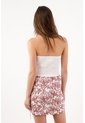 Tennis Vestido Mini Strapless Con Falda Cruzada Con Amarre En Terracota Para Mujer de Tennis
