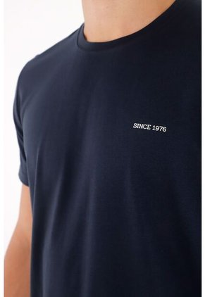 Tennis Camiseta Jersey Con Mini Estampado Azul Para Hombre